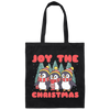 Joy The Christmas, Cute Penguin, Penguin Christmas, Merry Christmas, Trendy Chrismas Canvas Tote Bag