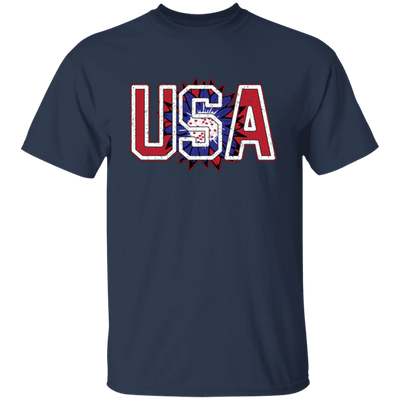 USA Flag, American Sunflower, Retro American Flower Unisex T-Shirt