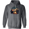 Outdoor Enthusiast Enjoying A Peaceful Camping Trip Under The Stars Pullover Hoodie