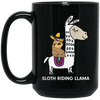 Llama And Sloth, Alpacas Lover, Funny Llama, Best Llama, Best Sloth Black Mug