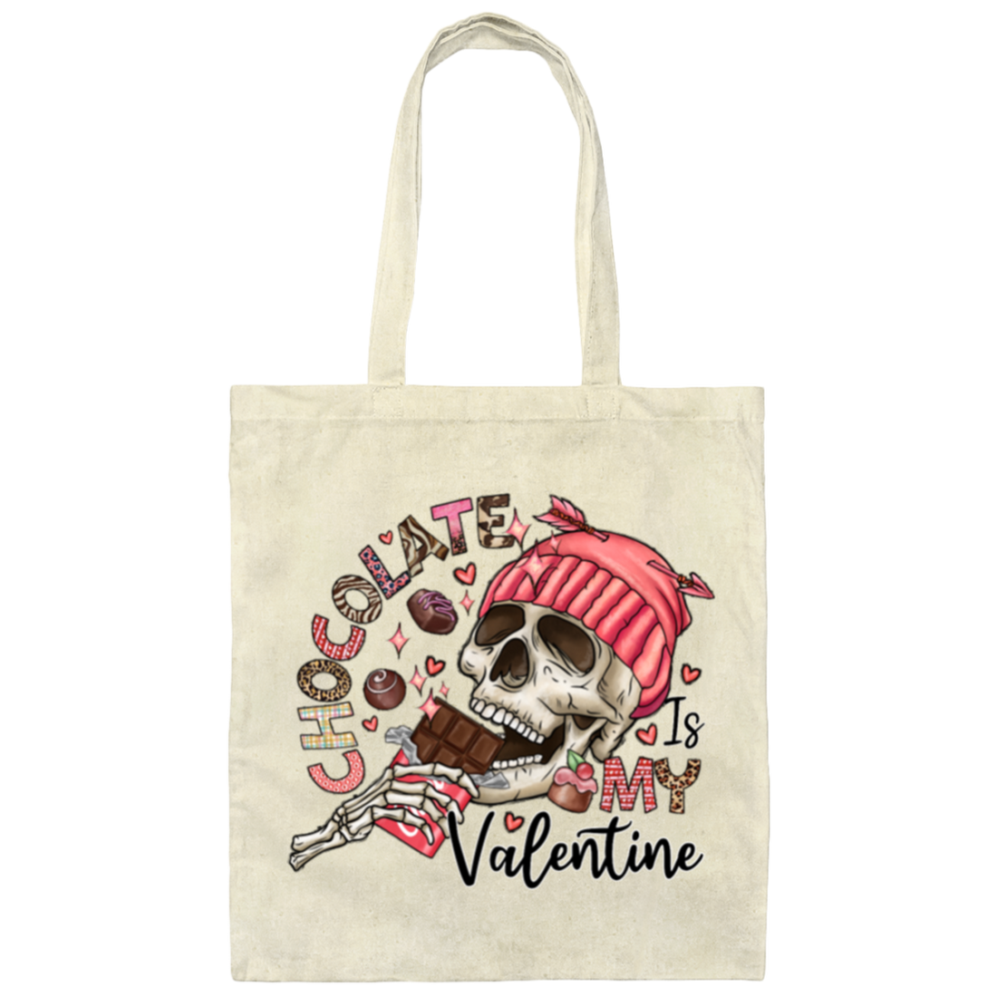 Valentine's Day, Chocolate Is My Valentine, Love Chocolate Canvas Tote Bag