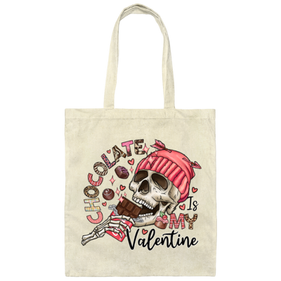 Valentine's Day, Chocolate Is My Valentine, Love Chocolate Canvas Tote Bag