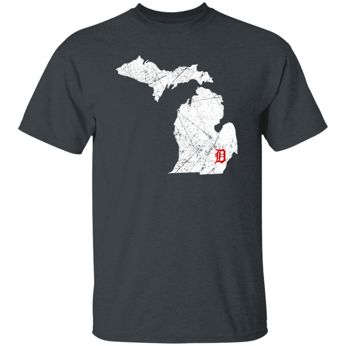 Detroit City, Michigan Map Lakes, Letter D Nature Gift, Love Michigan Unisex T-Shirt