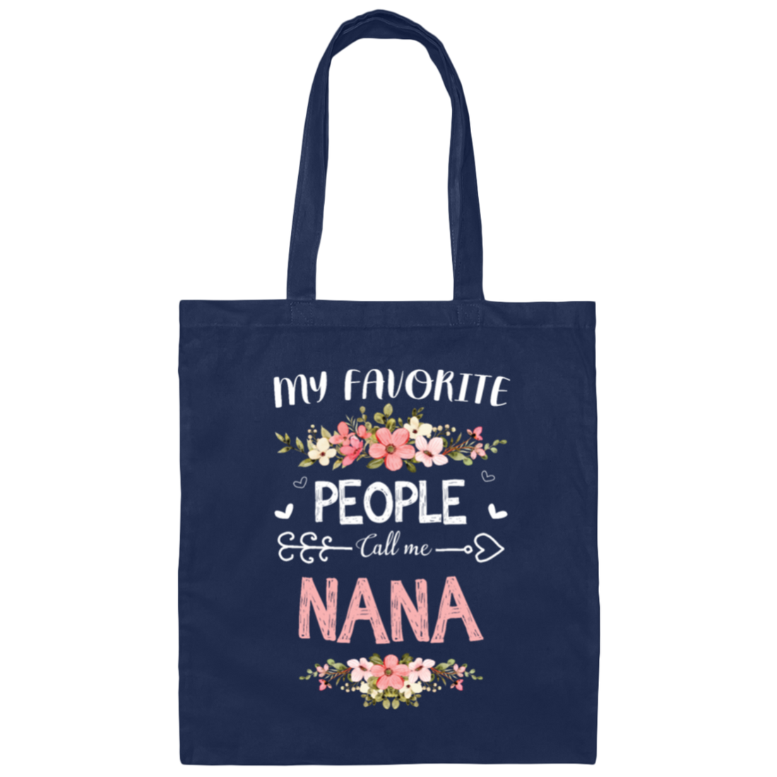 Nana Love Gift, My Favorite People Call Me Nana, Best Nana Ever, Grandma Gift Canvas Tote Bag