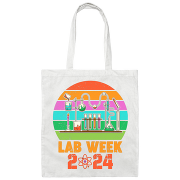 Lab Week 2024, Love Laboratory, Love Chemistry Canvas Tote Bag