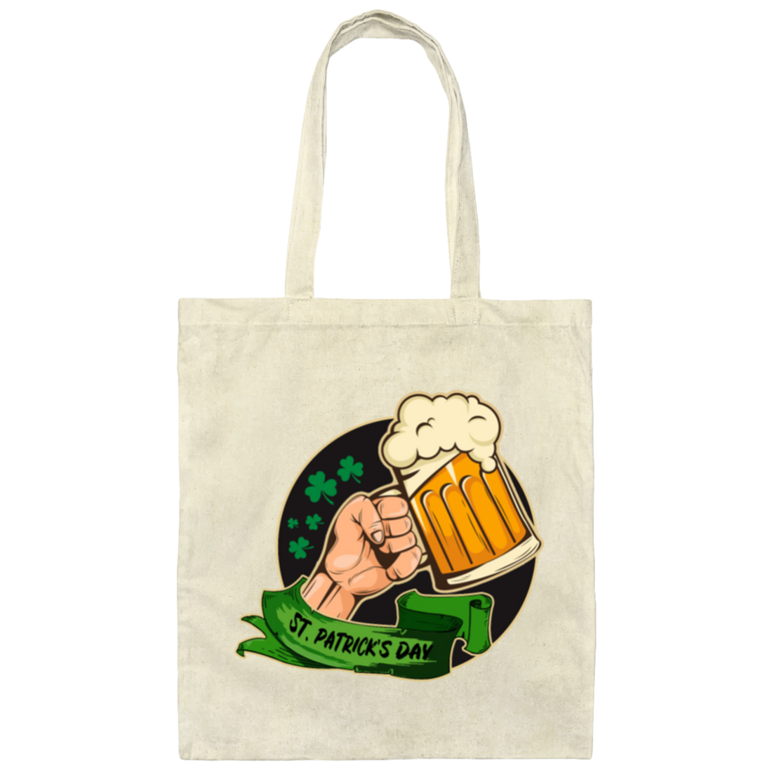 Love Beer And St Patrick Day Shamrock Lover Canvas Tote Bag