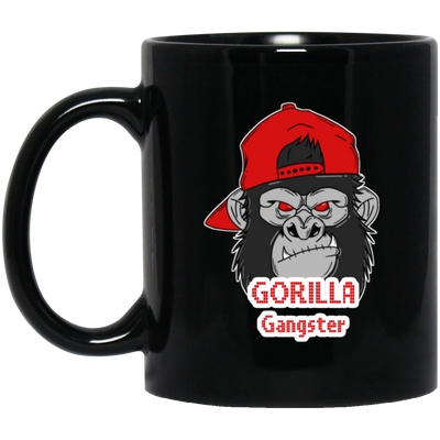 Gorilla Gangster, Best Gorilla, Cool Gorilla, Funny Gangster Gorilla Black Mug