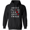 I Love You Alphabet, Love Valentine, Valentine Alphabet Pullover Hoodie