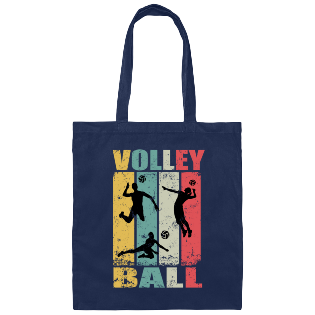 Volleyball Vintage Style, Beach Sport Gift, Best Sport For Besch Party Canvas Tote Bag
