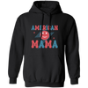 Mama American, Groovy Mama, Retro Mama, Smile Icon Pullover Hoodie