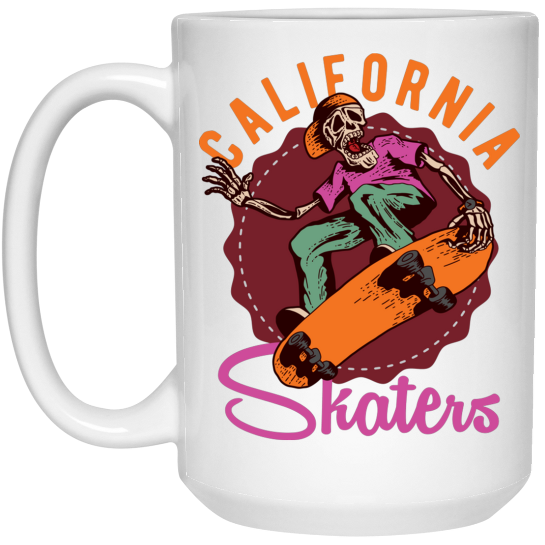 California Skaters, Skating, Hippie Skate, Skate Surfing White Mug