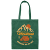 Vintage Retro Rocky Mountains Hiking Camping Gift Canvas Tote Bag
