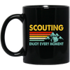 Scouting Enjoy Every Moment, Retro Scouting Black Mug