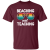 Summer Sunglasses Gift, Vintage Sunset Beaching Not Teaching Summer Unisex T-Shirt