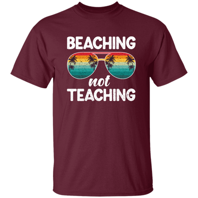 Summer Sunglasses Gift, Vintage Sunset Beaching Not Teaching Summer Unisex T-Shirt