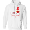 Love Lives Here, Loving Gnome, Cute Gnome, Valentine, Valentine's Day, Trendy Valentine Pullover Hoodie