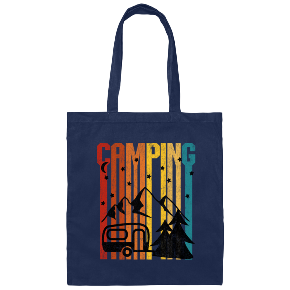 Moon Camper, Camping Under The Moon By Maintain Of Lake, Great Gift For Lover Canvas Tote Bag