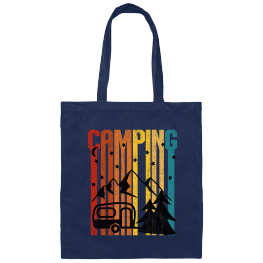 Moon Camper, Camping Under The Moon By Maintain Of Lake, Great Gift For Lover Canvas Tote Bag