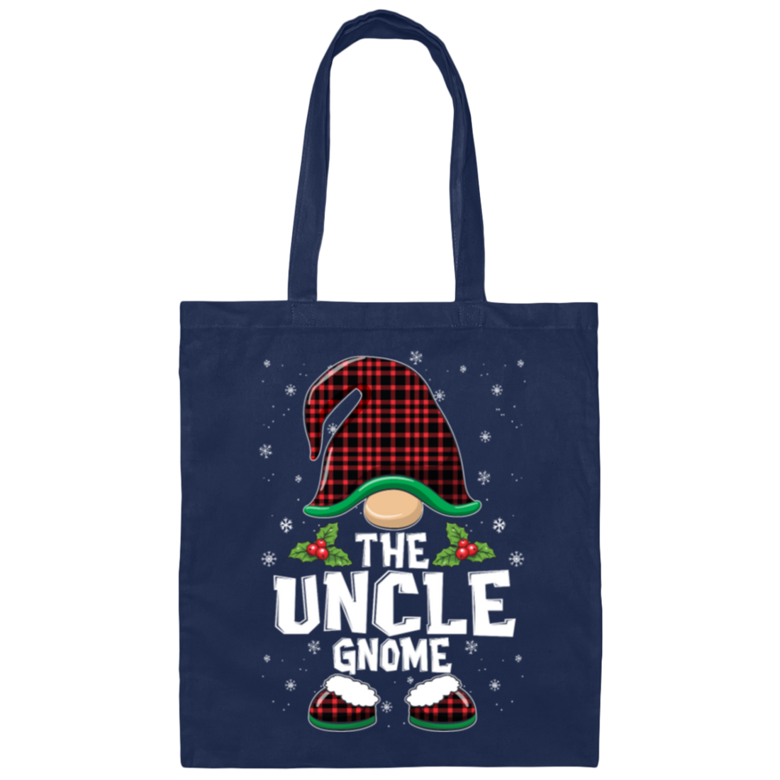 The Uncle Gnome Present For Family, Xmas Cute Gnome Lover Canvas Tote Bag