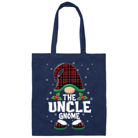 The Uncle Gnome Present For Family, Xmas Cute Gnome Lover Canvas Tote Bag