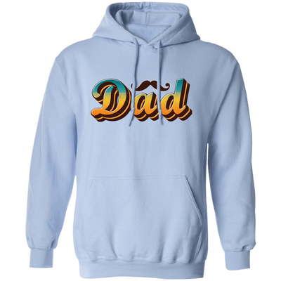 Retro Gift For Dad, With Black Beard, Father's Day Gift Pullover Hoodie