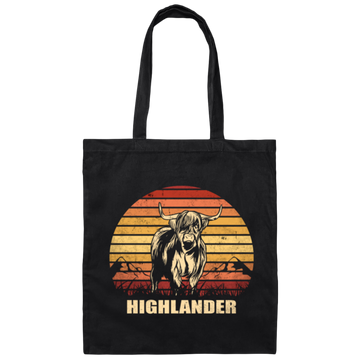 Highland Cattle Farmer Farmer, Passionate Farmer Canvas Tote Bag