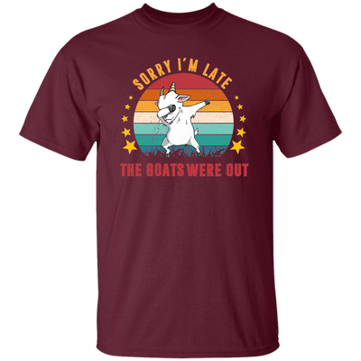 Sorry I'm Late, The Goats Were Out, Retro Goats Unisex T-Shirt