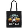PNG Cool Cats And Kittens, Retro Dabbing Cat Canvas Tote Bag
