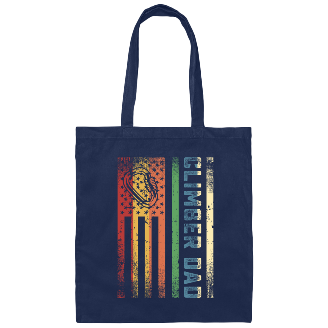 Retro Dad Rock Climbing - Mountain Climbing Tools Canvas Tote Bag