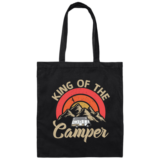 Like To Camp, King Of The Camper, Campsite Holiday Best Gift Canvas Tote Bag