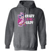 Crazy Owl Lady, Merry Xmas Gift For Owl Lover Purple Tone, Owl In Space Pullover Hoodie