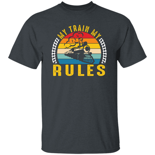 My Train, My Rules, Retro Train, Retro Rules, Train Silhouette Unisex T-Shirt