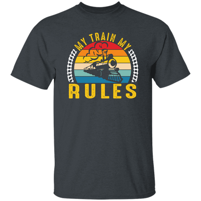 My Train, My Rules, Retro Train, Retro Rules, Train Silhouette Unisex T-Shirt