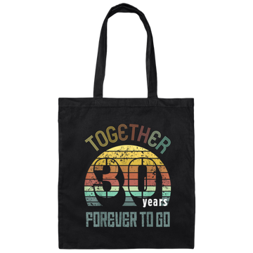 Retro 30th Years Wedding Anniversary Gifts For Couples Canvas Tote Bag