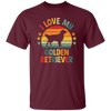 I Love My Golden Retriever, Retro Golden, Golden Silhouette Unisex T-Shirt