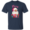 Cute Santa, Pinky Santa, Glance Santa Claus, Santa Face, Merry Christmas, Trendy Christmas Unisex T-Shirt