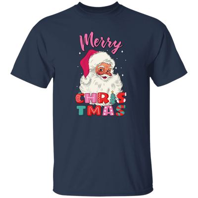 Cute Santa, Pinky Santa, Glance Santa Claus, Santa Face, Merry Christmas, Trendy Christmas Unisex T-Shirt