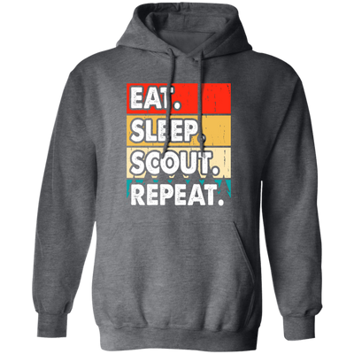 Eat Sleep Scout Repeat, Retro Scout, Scout Camping Pullover Hoodie