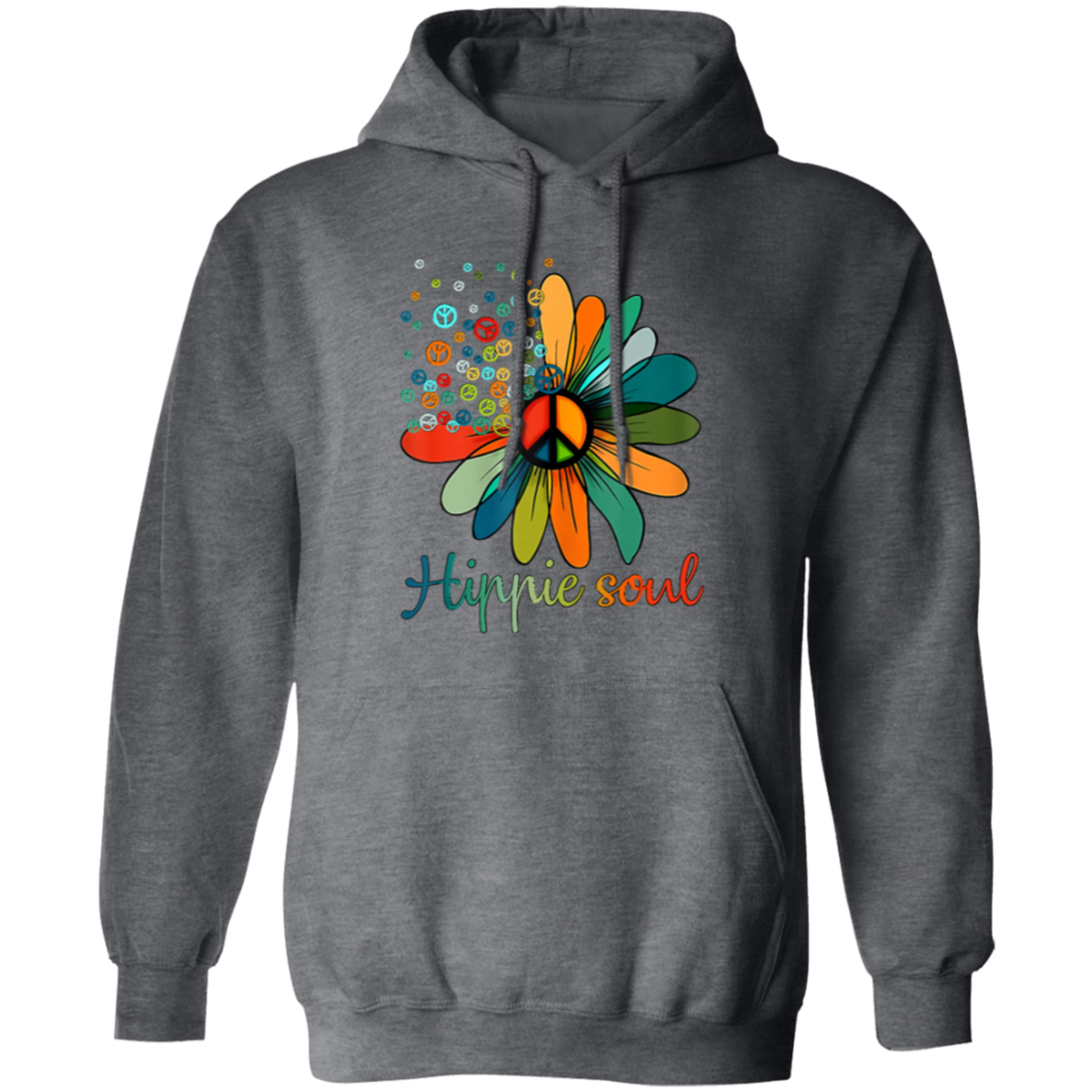 Daisy Peace Sign, Hippie Soul, Flower Lovers, Love Hippie Soul Pullover Hoodie