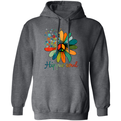 Daisy Peace Sign, Hippie Soul, Flower Lovers, Love Hippie Soul Pullover Hoodie