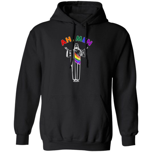 Jesus And LGBT, Ah Men, Funny Jesus, Gay Gift, Best For Gay Pullover Hoodie