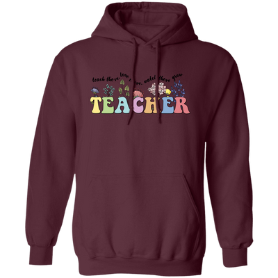 Teach Them, Love Them, Watch Them Grow, Groovy Teacher Pullover Hoodie