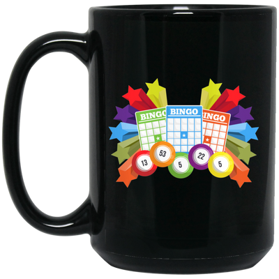 Win Bingo Game, Loud Yelling, Love Lucky Game Black Mug