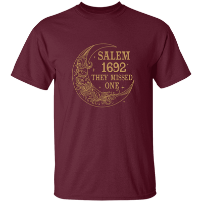 Salem 1692, They Missed One, Salem Floral Moon Unisex T-Shirt