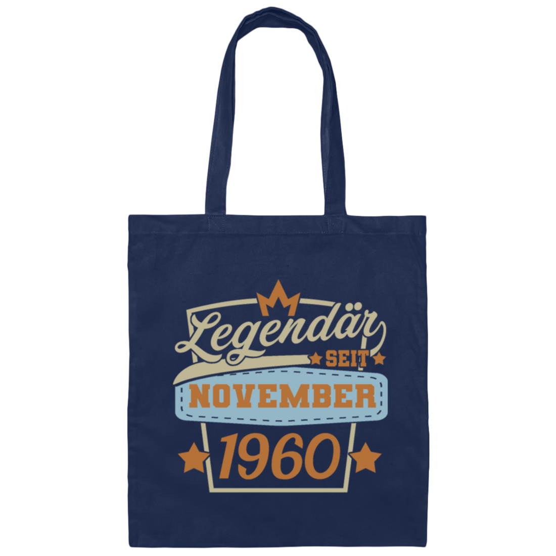 Retro Birthday Legendary Since November 1960 Gift Canvas Tote Bag