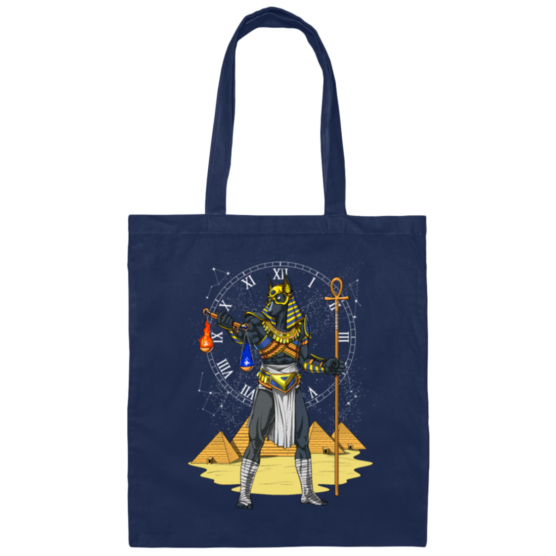 Anubis Egyptian, God Of The Afterlife Mythology, Therapy Gift Canvas Tote Bag
