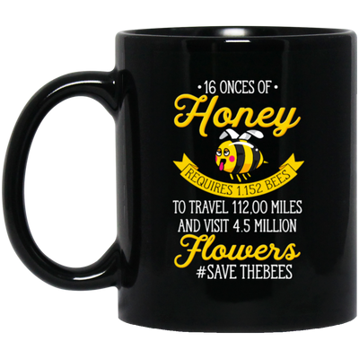 Bee Love, Save The Bees, Love All Bee, Best Bee Gift, Bee Hard Work Black Mug