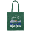 Glacier National Park Montana Mountain Hiking Canvas Tote Bag