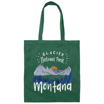 Glacier National Park Montana Mountain Hiking Canvas Tote Bag