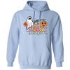 Spooky Season, Groovy Halloween, Boo And Bat Pullover Hoodie